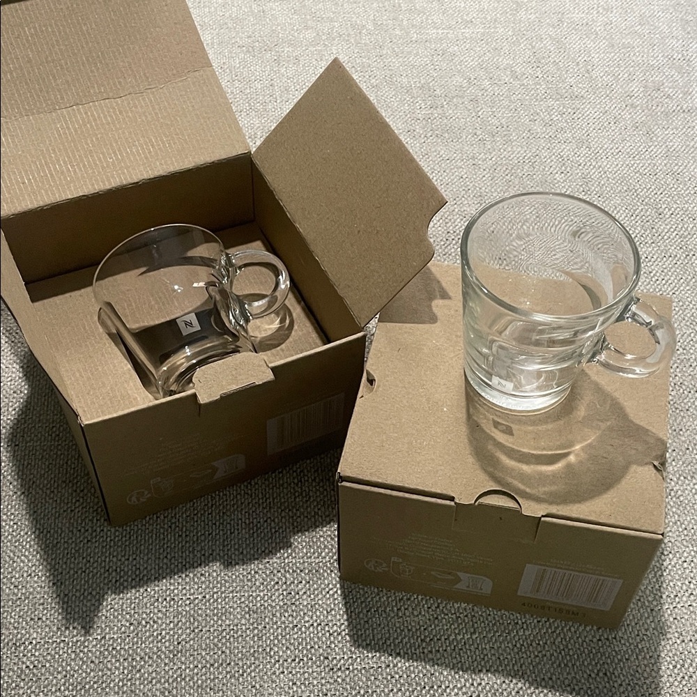 Nespresso Glass Espresso Coffee Mugs Set
